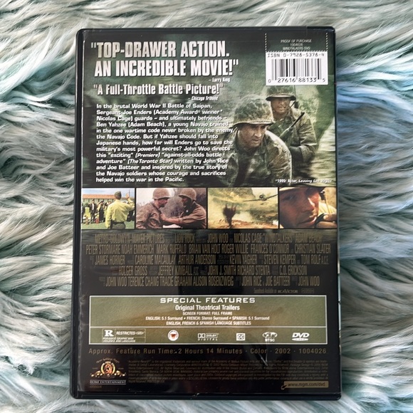 New WINDTALKERS DVD Starring Nicholas Cage - Picture 2 of 3